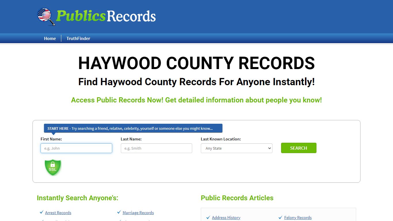 Find Haywood County Records For Anyone