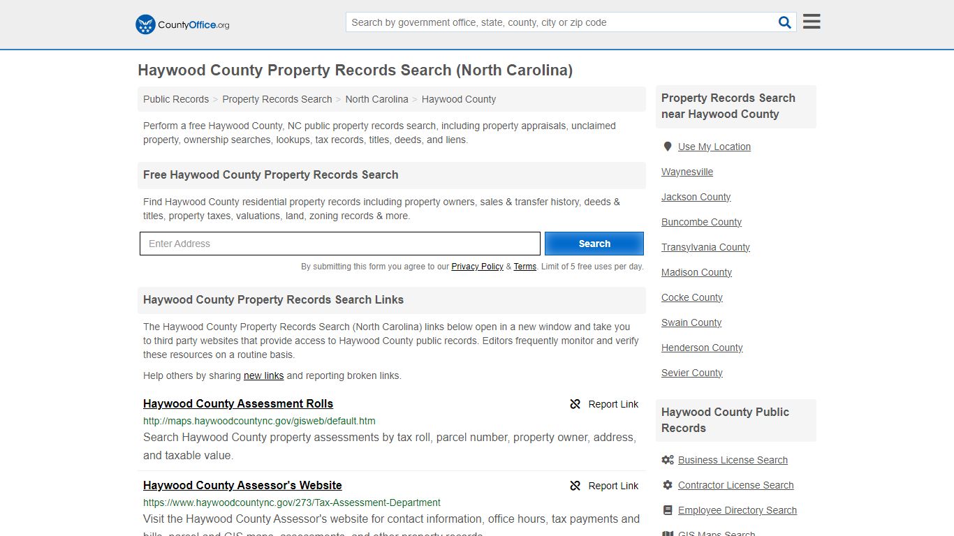 Haywood County Property Records Search (North Carolina) - County Office